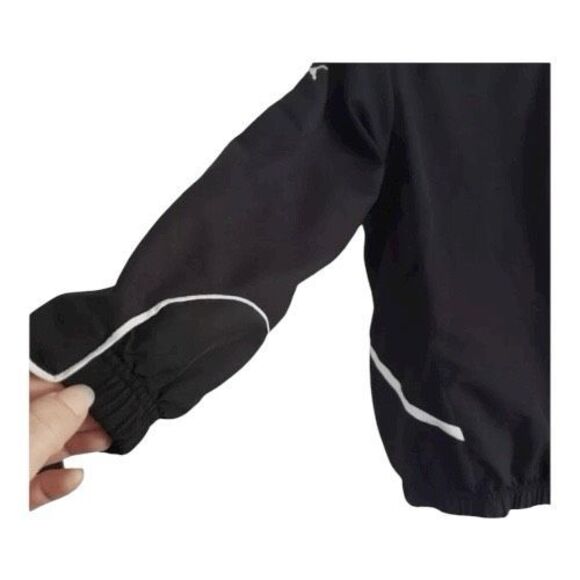 Puma Powercat Women Black Tracking Jacket Size L Mesh Lined Zipper Training - Picture 7 of 13